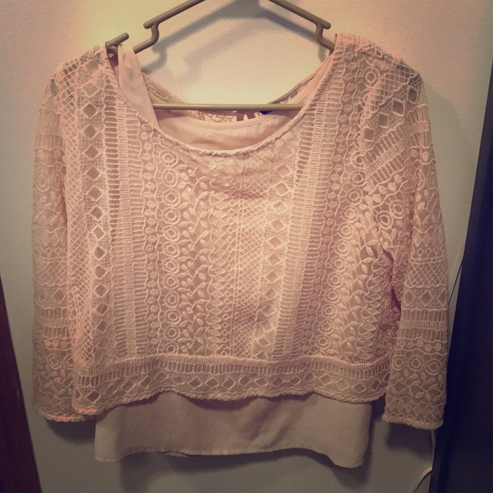 Pink Lace Blouse